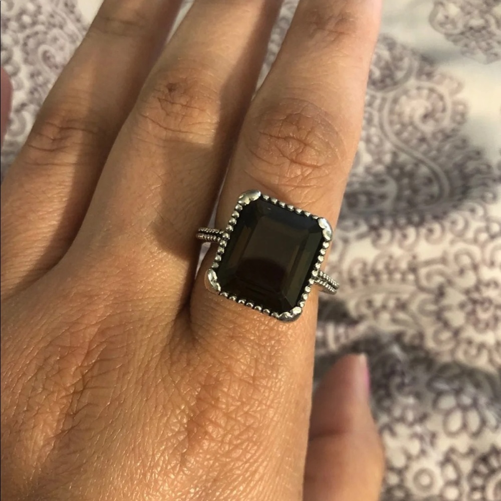 Silver cocktail ring